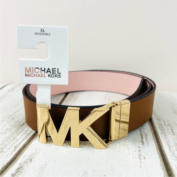 Michael Kors Accessories - XL Michael Kors Women’s Twist Reversible Belt Brown Pink